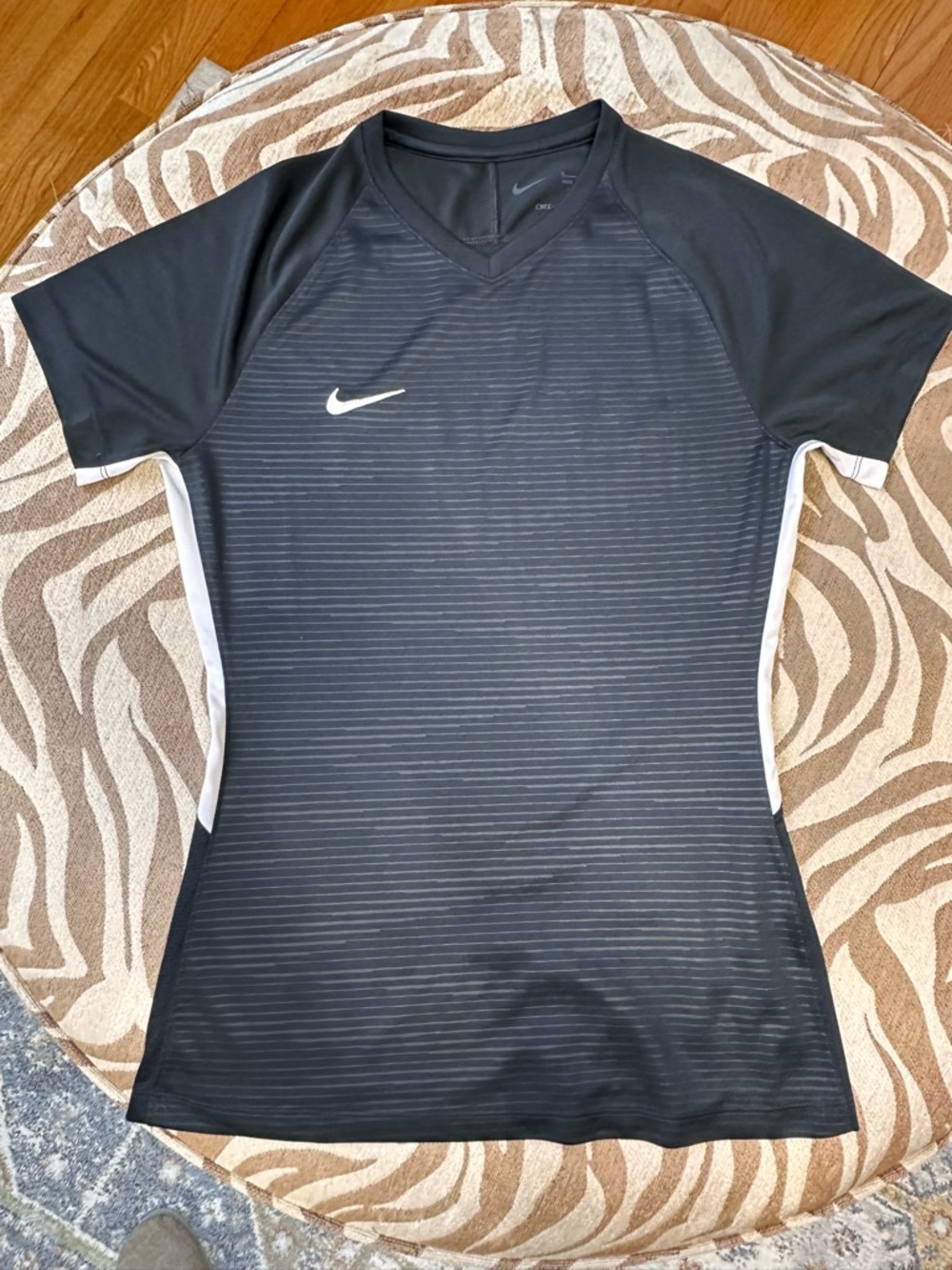 Nike Women’s Black Athletic Jersey with White Accents